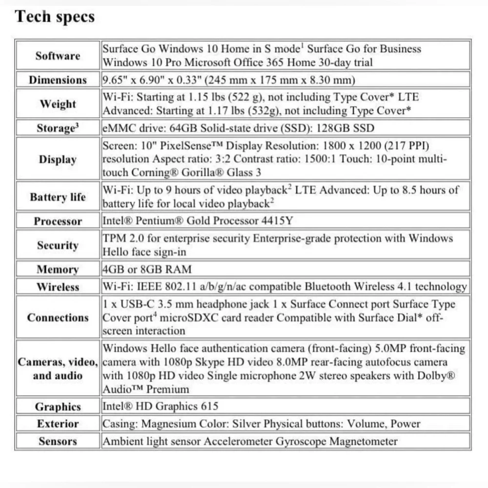 Microsoft Surface Go Bundle